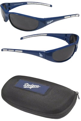 Los Angeles Dodgers Wrap Sunglasses with Hard Shell Case (MLB) Licensed Eyewear