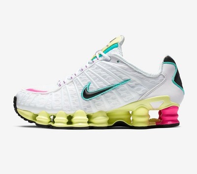Nike Shox TL-Bianco/Nero/Luminoso Verde/Giallo-AR3566 102-UK 7, 8 | eBay