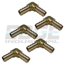 5 PACK 5/16 HOSE BARB ELBOW 90 DEGREE Brass Pipe Fitting Thread Fuel WOG