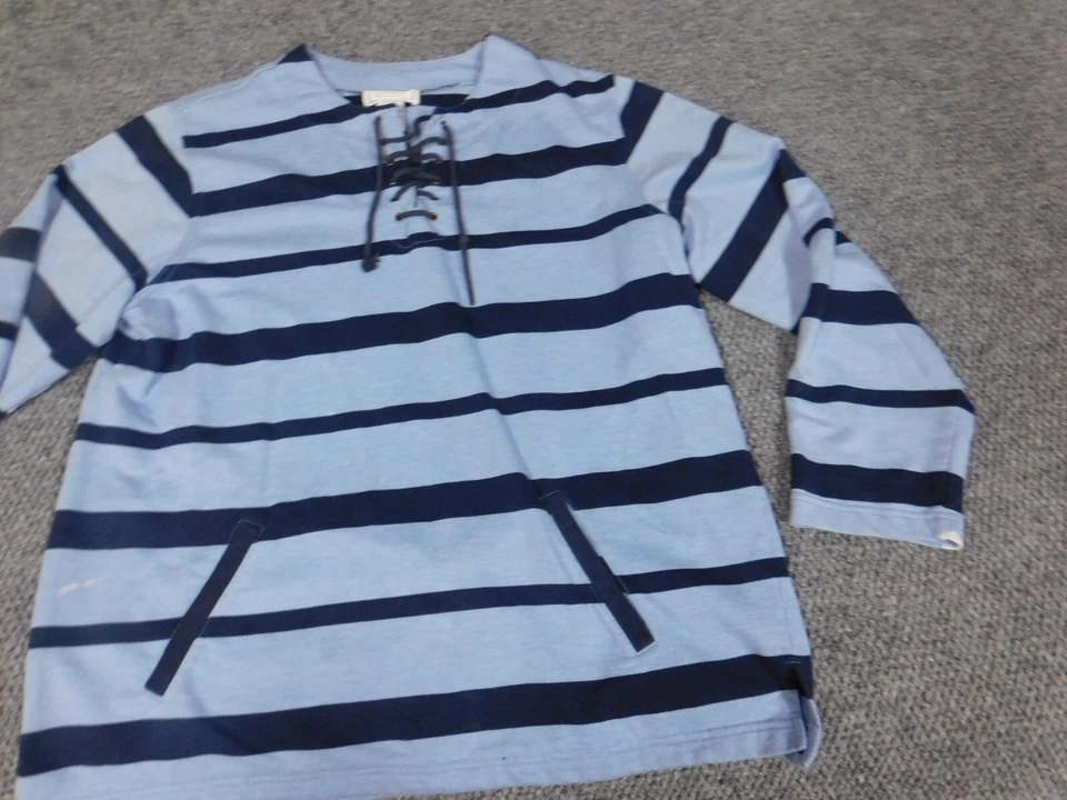 Suéter Jennifer Moore Mujer Grande Azul Rayas Jersey Elástico Foto 2 de 4