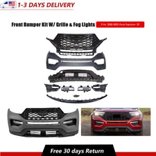For 2020-2023 Ford Explorer ST Complete Front Bumper Kit W/ Grille & Fog Lights