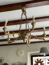 antik Barock Kronleuchter Leuchter Deckenlampe 5-Flammig Altarlauchter Kirche