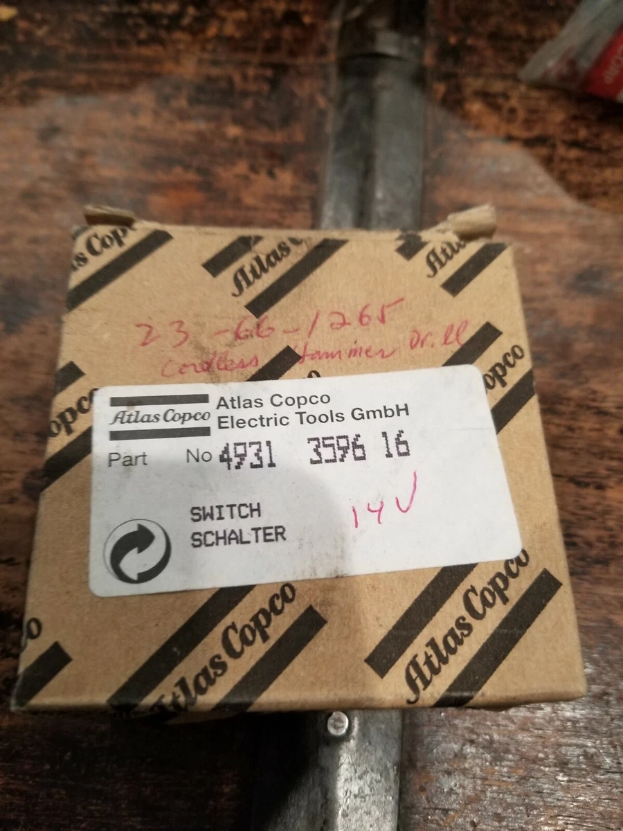 MILWAUKEE/ATLAS COPCO GENUINE PARTS SWITCH PART # 4931 3596 16