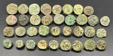 35 Indo Greco Greek Kushan Gandhara Asian Antique Old Bronze Ancient Coins Money