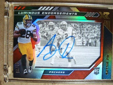 2020 AJ Dillon Panini XR Rookie Luminous Endorsements Autograph RC 01/25 🔥🔥