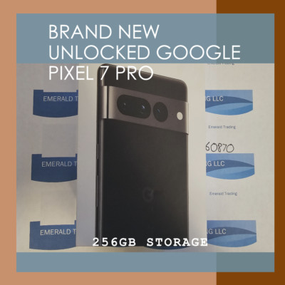 New Unlocked Google Pixel 7 Pro - 256 GB - Obsidian - Factory Sealed