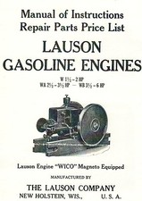 Lauson Gas Engine Motor Instruction Manual Parts List Wico Magneto 