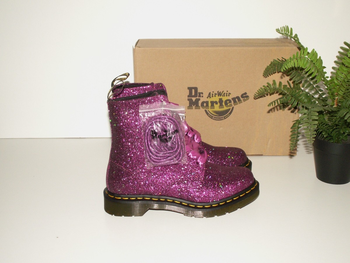 1460 Boots Dr Martens Purple Glitter Boots Martens 1460 PASCAL