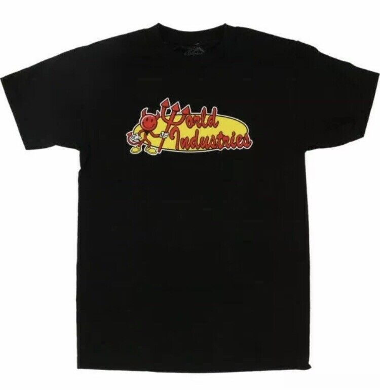 World Industries Skateboard Devil T Shirt Black New Size Small | eBay