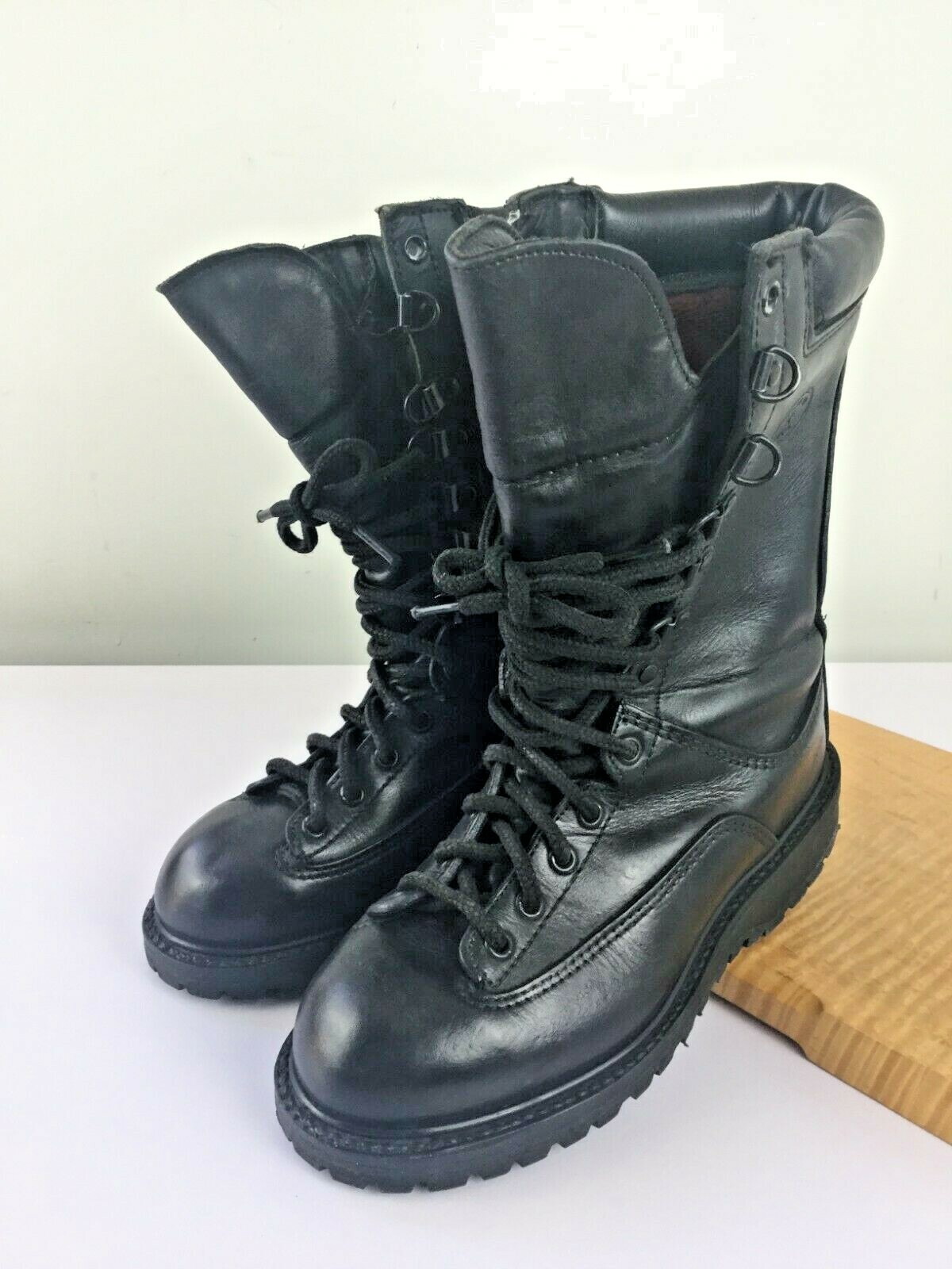 Matterhorn Black Leather Combat Boots 9 