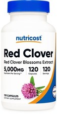Nutricost Red Clover Blossoms Supplement 5000 mg Equivalent 120 Capsules