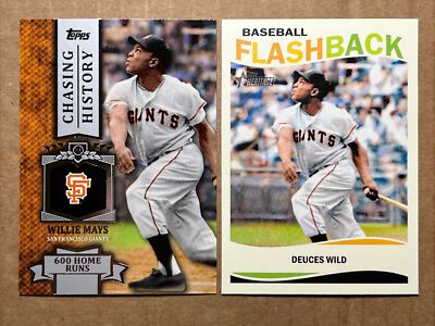 Willie Mays 2013 Topps Chasing History & Heritage Flashback Deuces Wild. Giants