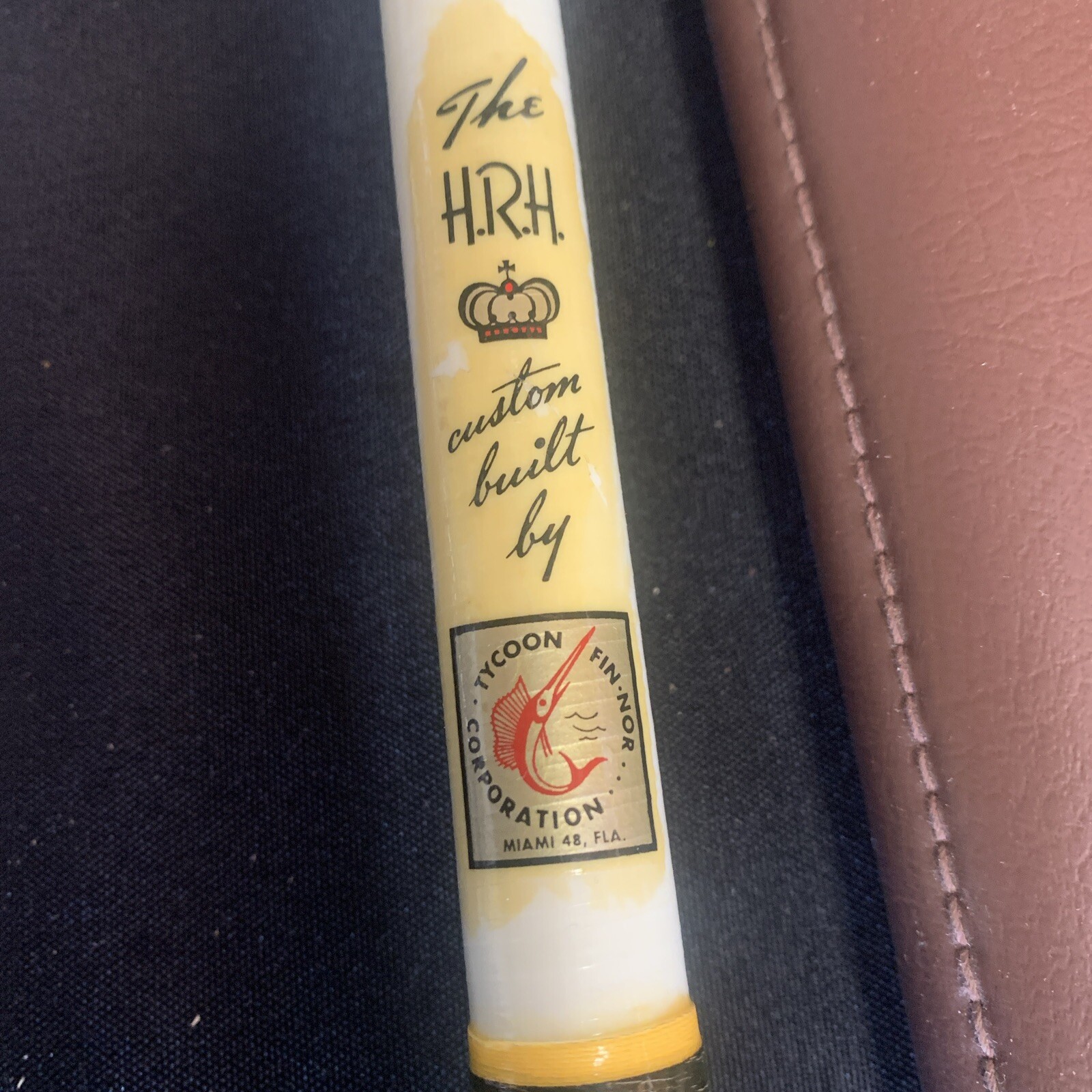 Vintage Tycoon Fin-Nor Miami The HRH Fishing Rod 130 LB & Al