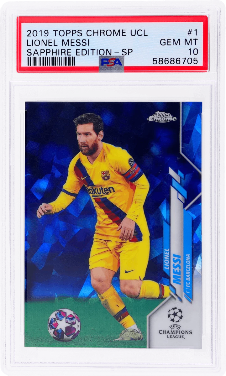2019-20 Topps Chrome UCL Sapphire Edition Lionel Messi #1 for sale