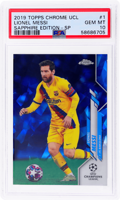 PSA10 2019 Topps Chrome UEFA メッシ #1