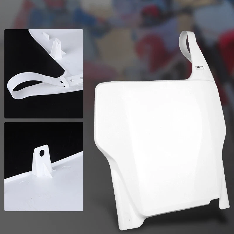 Placa de matrícula delantera blanca de plástico para moto de cross Honda CRF250 CRF250R 2004-2007 Foto 3 de 4