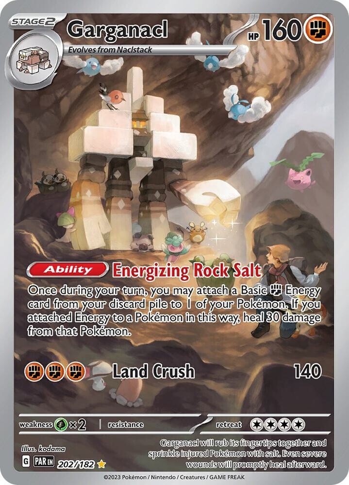Pokemon Card TCG - Garganacl 202/182 Illustration Rare Paradox