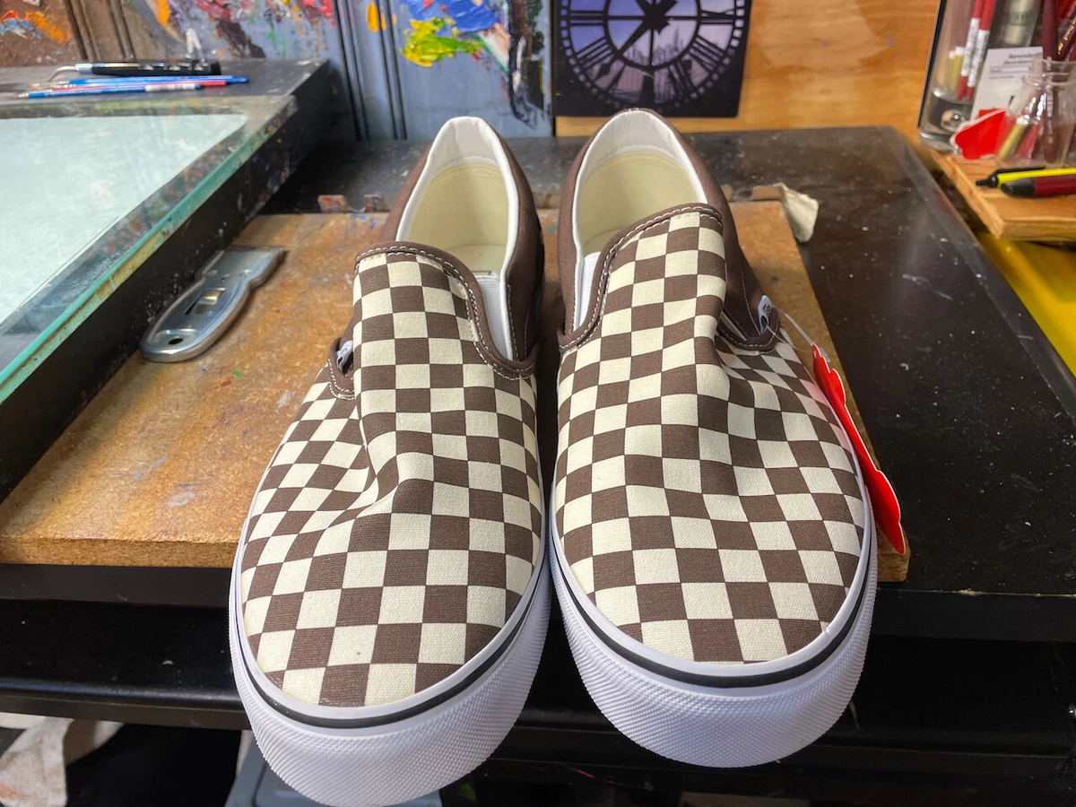 Vans checkerboard hotsell slip on men
