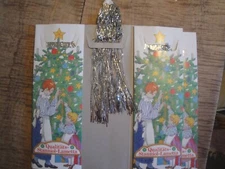 1  Vintage German Lead Silver Christmas Tree Tinsel Icicles Stanniol Lametta Eis