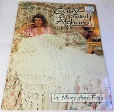 Easy Crocheted Afghans - American School Of Needlework 1092 - 6 Vintage Designs