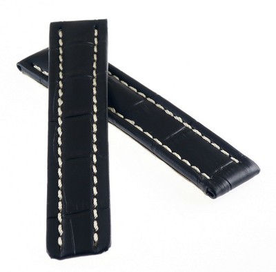 Alligator Uhrenarmband Modell Alli-FS-UTC schwarz 20-18 mm komp. Breitling UTC