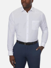 Calvin Klein Men's White Dress Shirt Active Performance Stretch Regular M NWOT