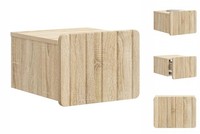 Nachttisch HäNgend Nachtschrank Nachtkommode Sonoma-Eiche 33X34,5X24 Cm