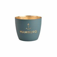 Gift Company Windlicht Madras Hamburg Anker M Teelichthalter Kerzenhalter 8.5 Cm