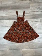 Cider corduroy paisley overall dress size S