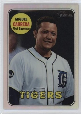 2018 Topps Heritage Chrome Refractor 406/569 Miguel Cabrera #THC-40 6m1