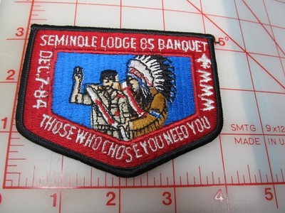 OA Lodge 85 SEMINOLE collectible eX1984-4 Banquet patch (mY)