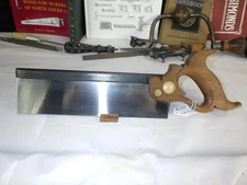 Woodrough & McParlin 10" Back Saw, 15 ppi Cross Cut, New Saw Plate, Inv 1153