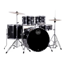 Mapex Comet 5pc Complete Drum Set w/20BD Dark Black w/Hw & Cymbals