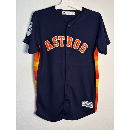 Majestic Houston Astros 2017 World Series Jersey Youth XL Navy Tequila Sunrise