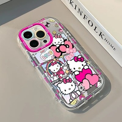 Cute Heart Mirror Phone Case for iPhone 17 16 Kawaii Style Cover