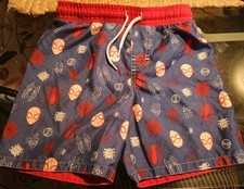 Marvel Spider-man Boys 6/7 Swim Trunks Blue Beach Vacation