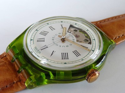 Swatch unused 1992 early automatic swatch GRAN VIA part number SAG100