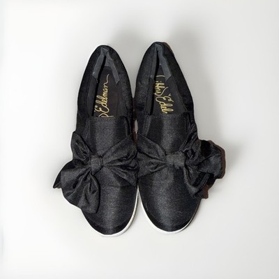 Libby Edelman Caitlyn Black Platform Slip-On Sneakers Woman s US Size 8
