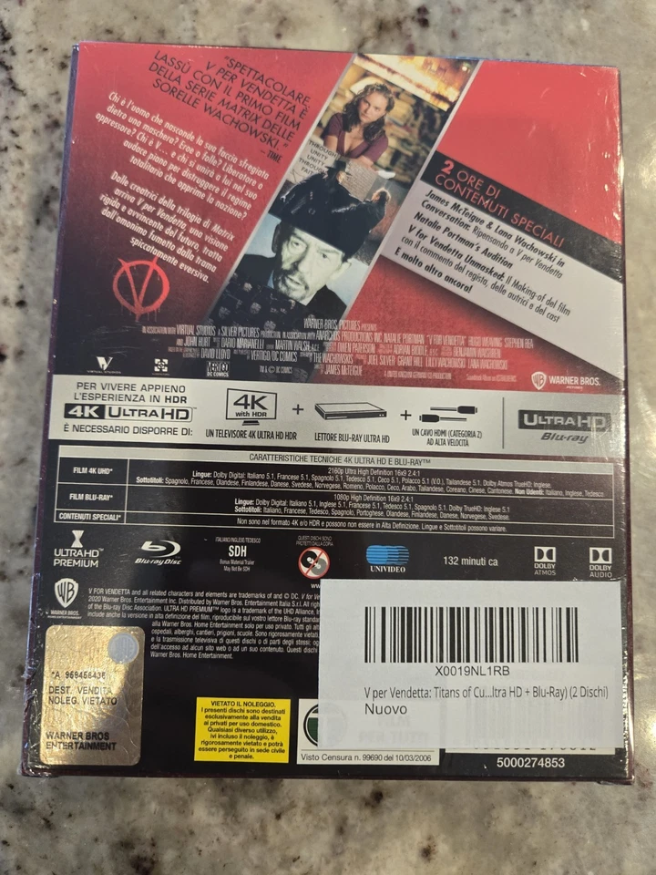 V FOR VENDETTA Titans Of Cult 4K UHD Blu-ray Steelbook EU Import NEW SEALED!! - Image 2 of 4