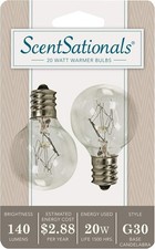 Scentsationals 20 Watt Wax Warmer Light Bulbs - G30