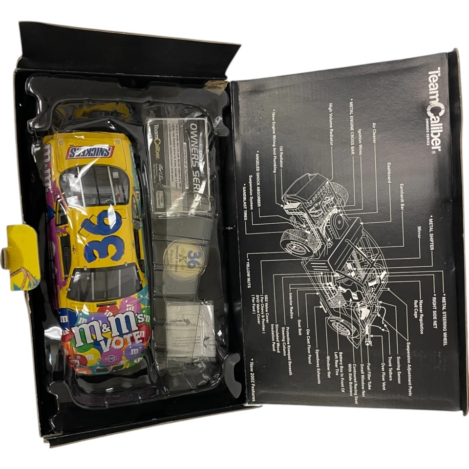 M&M's Vote Ken Schrader 1:24 Team Caliber Owners Series 2002 Pontiac #36 NEW - Image 2 of 4