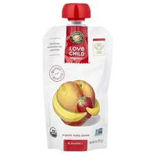 Nature's Path, Organic Baby Puree, 6 Months , Bananas, Strawberries, Peaches, 4