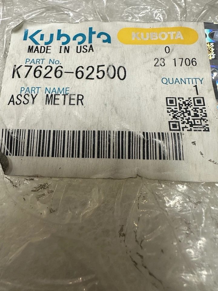 久保田 K7626-62500 组装仪表全新 RTV 原始设备制造商仪表组 — 第 3/3 张图片