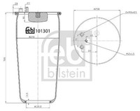 Neu - Febi Bilstein 101301 Federbalg, Luftfederung