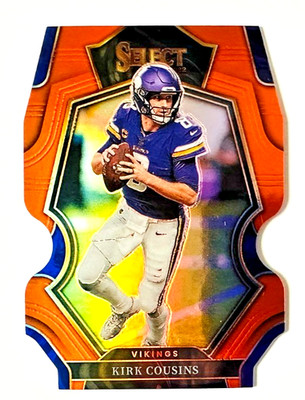 2022 Panini Select Kirk Cousins Die Cut ORANGE Prizm Card SP #/199 Vikings!