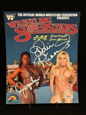 PMS (TERRI RUNNELS & JACQUELINE) Autographed 8x10 LJN Photo PSA COA WWE WWF WCW