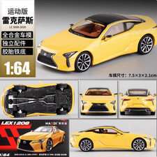 MASSDI Lexus LC 500h SPORT Yellow 1/64 Diecast Alloy Model Car
