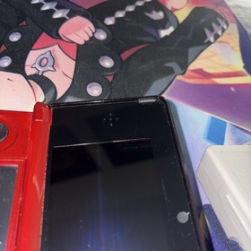 Nintendo 3DS  Flame Red Handheld Console Tested Working No Stylus Clean!