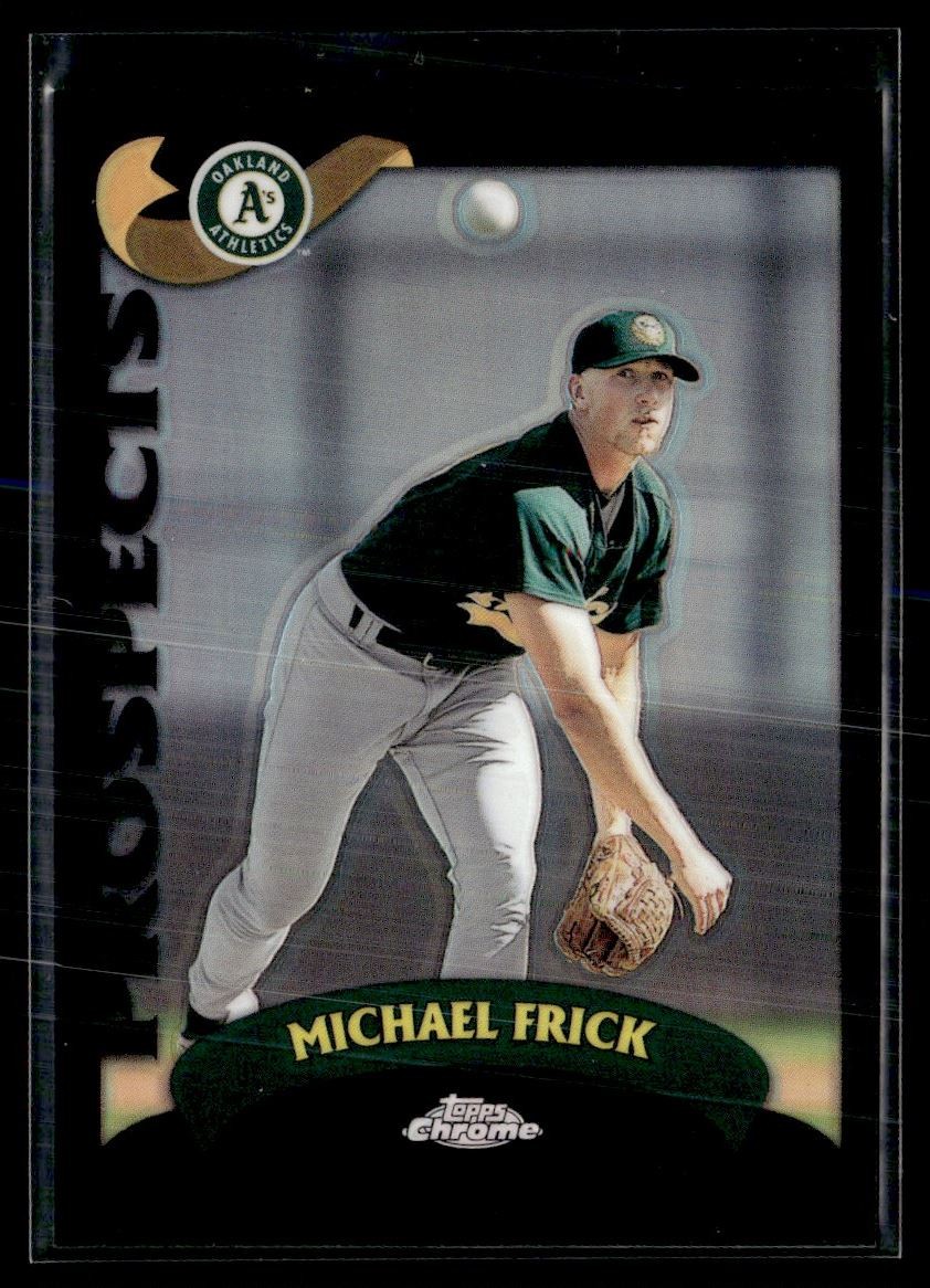 2002 Topps Traded & Rookies Chrome Black Refractors Michael Frick 092/100
