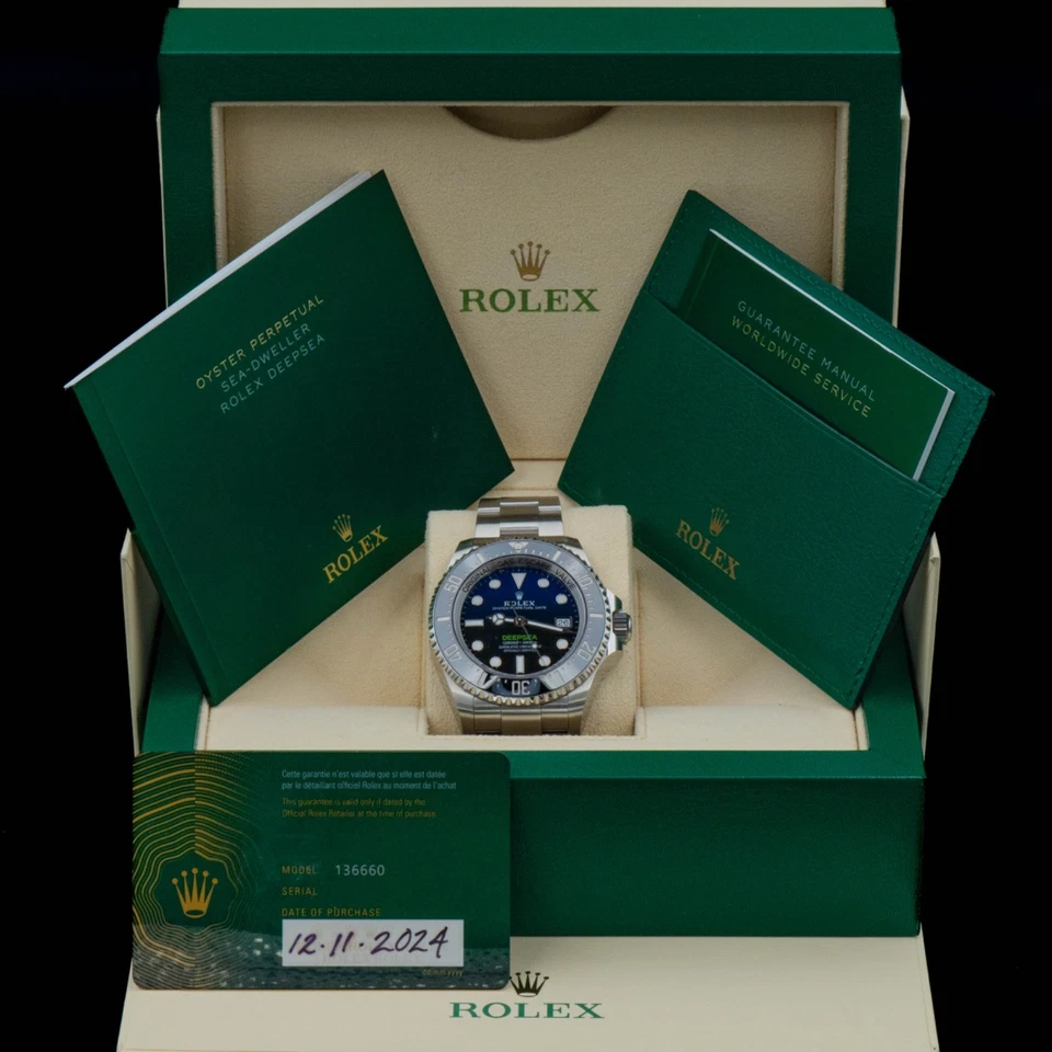 Rolex Sea-Dweller Deepsea 136660 2024 James Cameron azul 44 mm juego completo B&P Foto 2 de 4